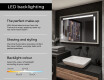 Rectangular Bathroom Mirror With LED Light FrameLine L134 #4